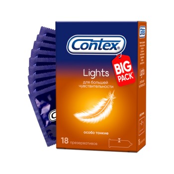 Презервативы Contex №18 Lights особо тонкие с силиконовой смазкой