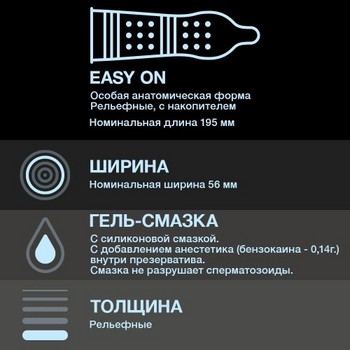 Презервативы Durex №12 Dual Extase (рельефные с анестетиком)