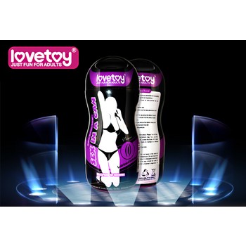 Мастурбатор в колбе с вибрацией SEX IN A CAN Vibrating Vagina Stamina Tunnel