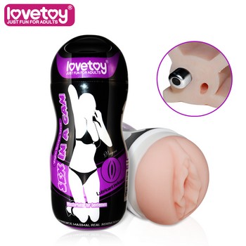 Мастурбатор в колбе с вибрацией SEX IN A CAN Vibrating Vagina Stamina Tunnel