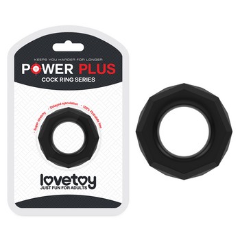 Эрекционное кольцо черное Power Plus Cock Ring