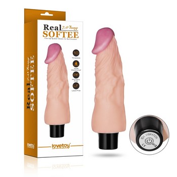 Реалистичный вибратор Real Softee 18 см