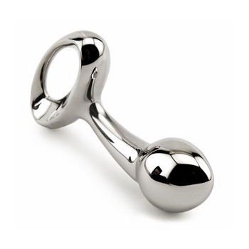 Aнальная втулка серебристая Medium Luxury Metal Butt Plug