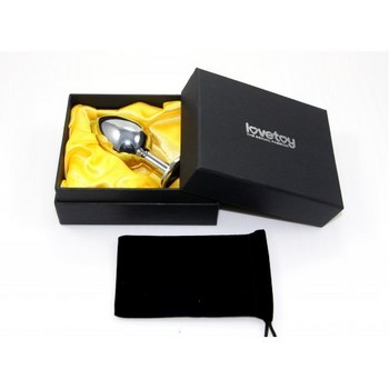 Анальная пробка Silver Clear Rosebud L