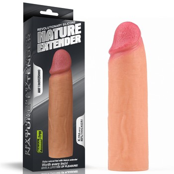 Удлиняющая телесная насадка Revolutionary Silicone Nature Extender-Uncircumcised + 4 см