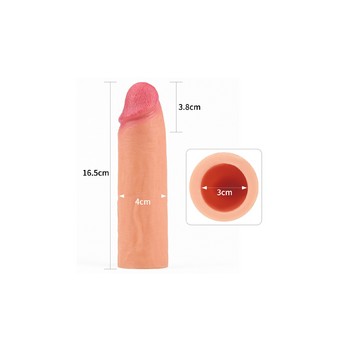 Удлиняющая телесная насадка Revolutionary Silicone Nature Extender-Uncircumcised + 4 см
