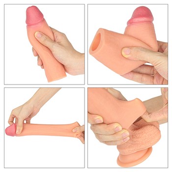 Удлиняющая телесная насадка Revolutionary Silicone Nature Extender-Uncircumcised + 4 см