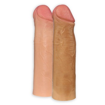 Удлиняющая насадка на пенис Revolutionary Silicone Nature Extender мулат + 5,5 см
