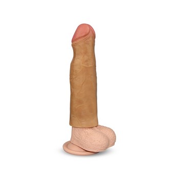 Удлиняющая насадка на пенис Revolutionary Silicone Nature Extender мулат + 5,5 см