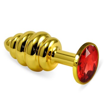 Анальная пробка Rosebud Classic S(Gold) красная