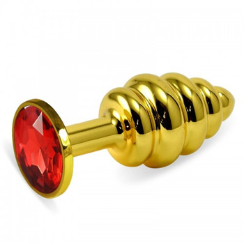 Анальная пробка Rosebud Classic S(Gold) красная