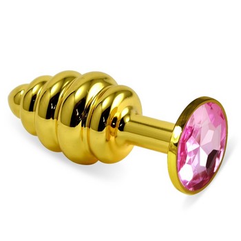 Анальная пробка Rosebud Classic S(Gold) розовая
