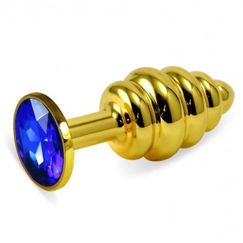 Анальная пробка Rosebud Classic S(Gold) синяя