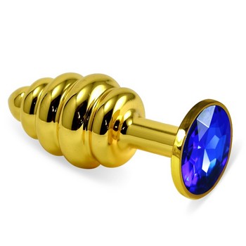 Анальная пробка Rosebud Classic S(Gold) синяя