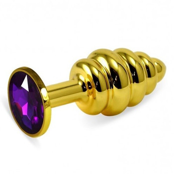 Анальная пробка Rosebud Classic S (Gold) фиолетовая