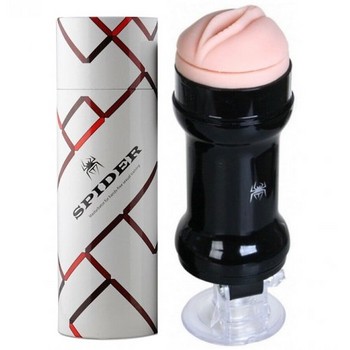 Мастурбатор в колбе  с вибрацией Spider Realism Hands Free Vibro