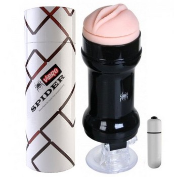 Мастурбатор в колбе  с вибрацией Spider Realism Hands Free Vibro