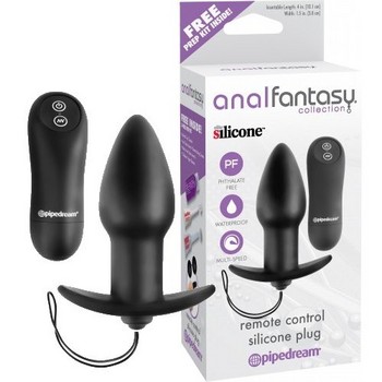 Анальная пробка с вибрацией AFC Remote Control Silicone Plug
