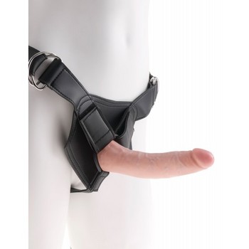 Страпон на виниловых трусиках King Cock Strap-on Harness 7 in Cock 18 см