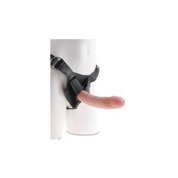 Телесный страпон на трусиках  King Cock Strap-on Harness w 8 in Cock 20,3 см