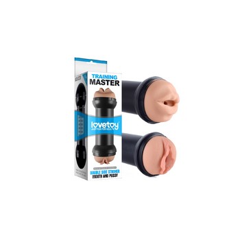 Мастурбатор 2 в 1 Traning Master Double Side Stroker-Mouth and Pussy