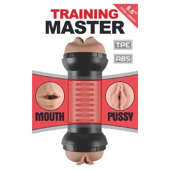 Мастурбатор 2 в 1 Traning Master Double Side Stroker-Mouth and Pussy