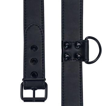 Ошейник с поводком на цепи Bondage Fetish Black Matt Collar With Leash