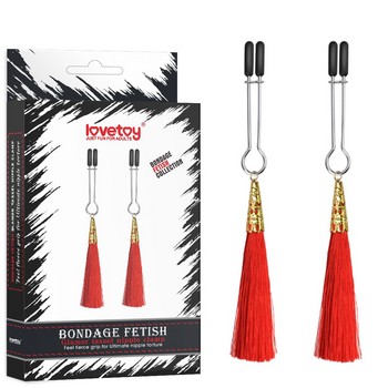Зажимы для сосков Glamor Tassel Nipple Clamp Red
