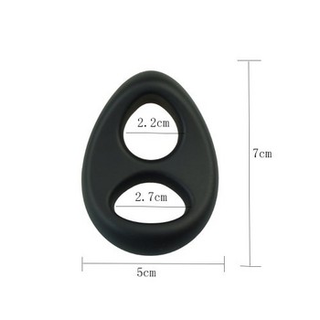 Двойное кольцо эрекционное Ultra Soft Platinum-Cure Silicone Cockring