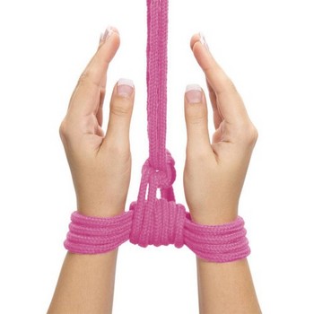 Розовая веревка для бондажа Fetish Bondage Rope 10 метров