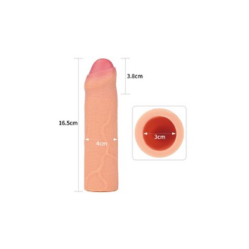 Удлиняющая закрытая насадка телесная Revolutionary Silicone Nature Extender-Uncircumcised + 4 см