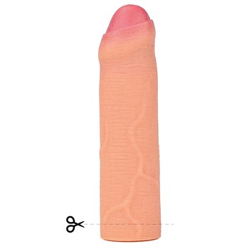 Удлиняющая закрытая насадка телесная Revolutionary Silicone Nature Extender-Uncircumcised + 4 см