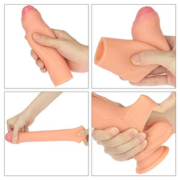 Удлиняющая закрытая насадка телесная Revolutionary Silicone Nature Extender-Uncircumcised + 4 см