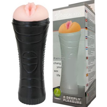 Мастурбатор вагина в колбе Vibrating Male Masturbator