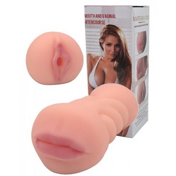 Мастурбатор Vagina-Oral sex with teeth 2 в 1