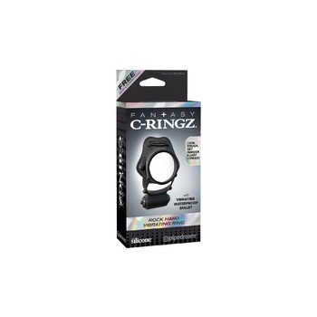 Двойное эрекционное кольцо с вибрацией Fantasy C-Ringz Rock Hard Vibrating Ring