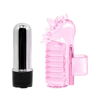 Вибро-насадка на палец розовая Finger Vibrator