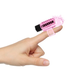 Вибро-насадка на палец розовая Finger Vibrator