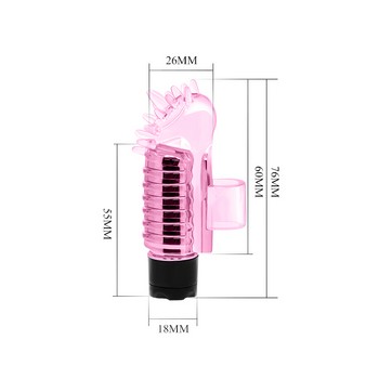 Вибро-насадка на палец розовая Finger Vibrator