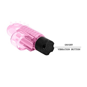 Вибро-насадка на палец розовая Finger Vibrator
