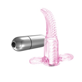Вибро-насадка на палец розовая Vibro Finger