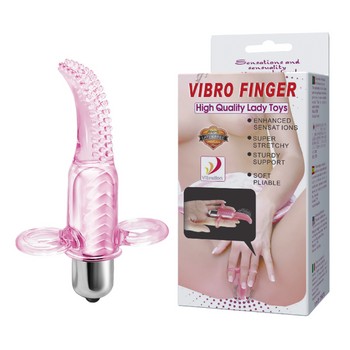 Вибро-насадка на палец розовая Vibro Finger