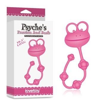 Анальная цепочка розовая Silicone Frog Anal Beads-Pink