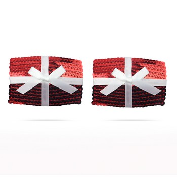 Пэстисы для груди Reusable Christmas Sequin Square Nipple Pasties