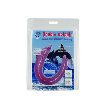 Двухголовый фаллоимитатор Double Dolphin розовый