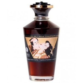 Разогревающее массажное масло Shunga Creamy Love Latte c ароматом сливочного латте 100 мл