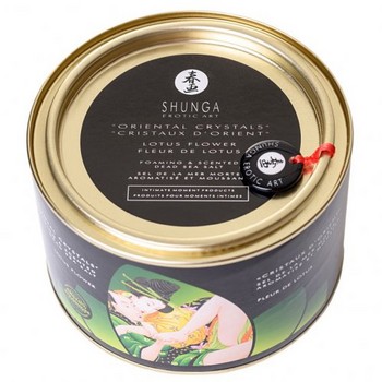 Соль мёртвого моря с лечебными свойствами + свеча Shunga Bath Salts Lotus Flower 600 гр