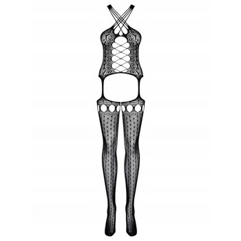 Черный боди-комбинезон Bodystocking G313 S/L