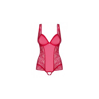 Эротичное красное боди с доступом S/M