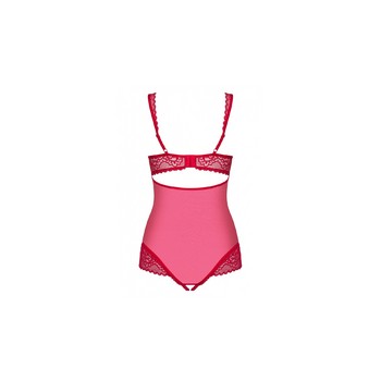 Эротичное красное боди с доступом S/M